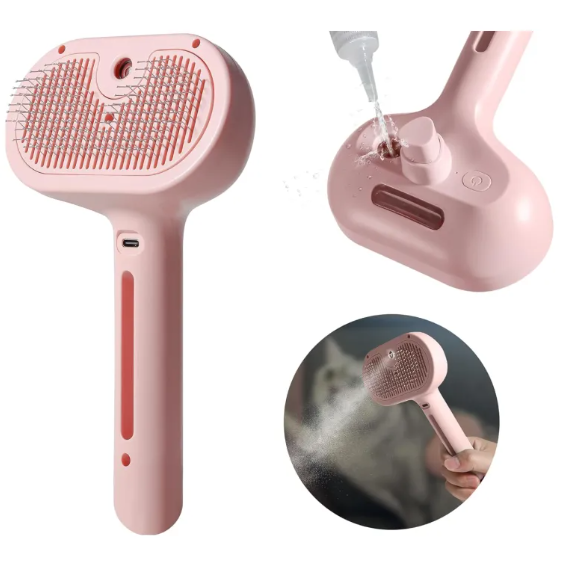 Pet Hair Spray Brush - Daily Fur Remover for Sofas, Beds & Car Seats