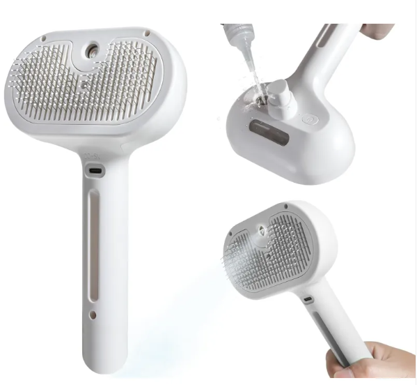 Pet Hair Spray Brush - Daily Fur Remover for Sofas, Beds & Car Seats